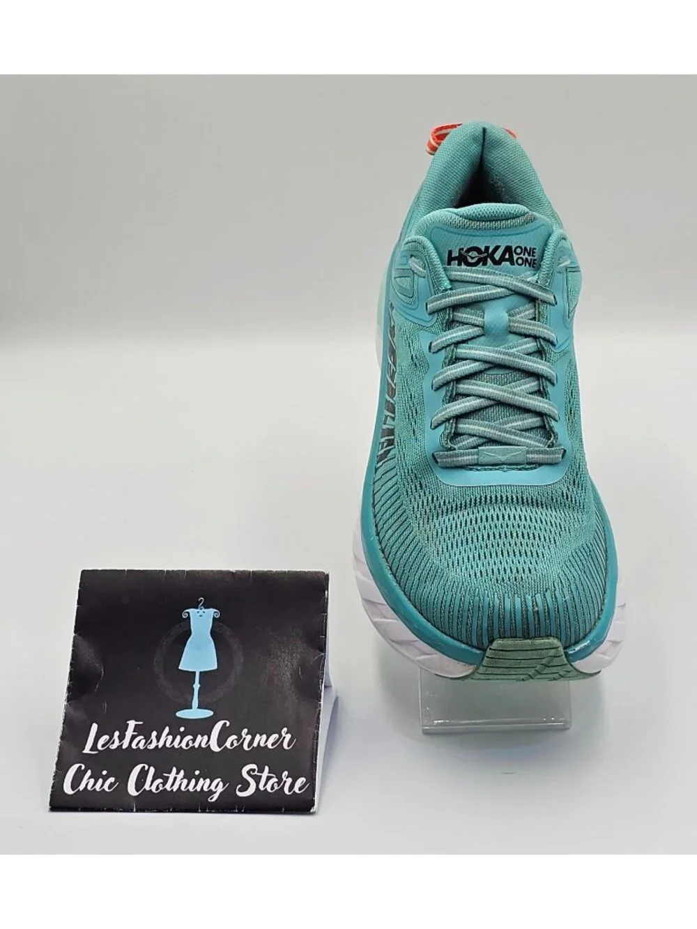 Hoka One One Bondi 7 Women's Green/White Mesh Athletic Running Shoes Sz 9.5 2654 - Picture 15 of 16